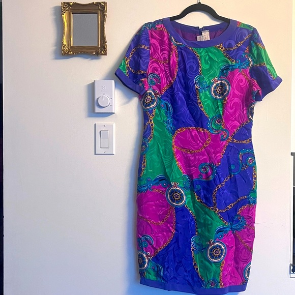 Chain print silk dress - Picture 1 of 4